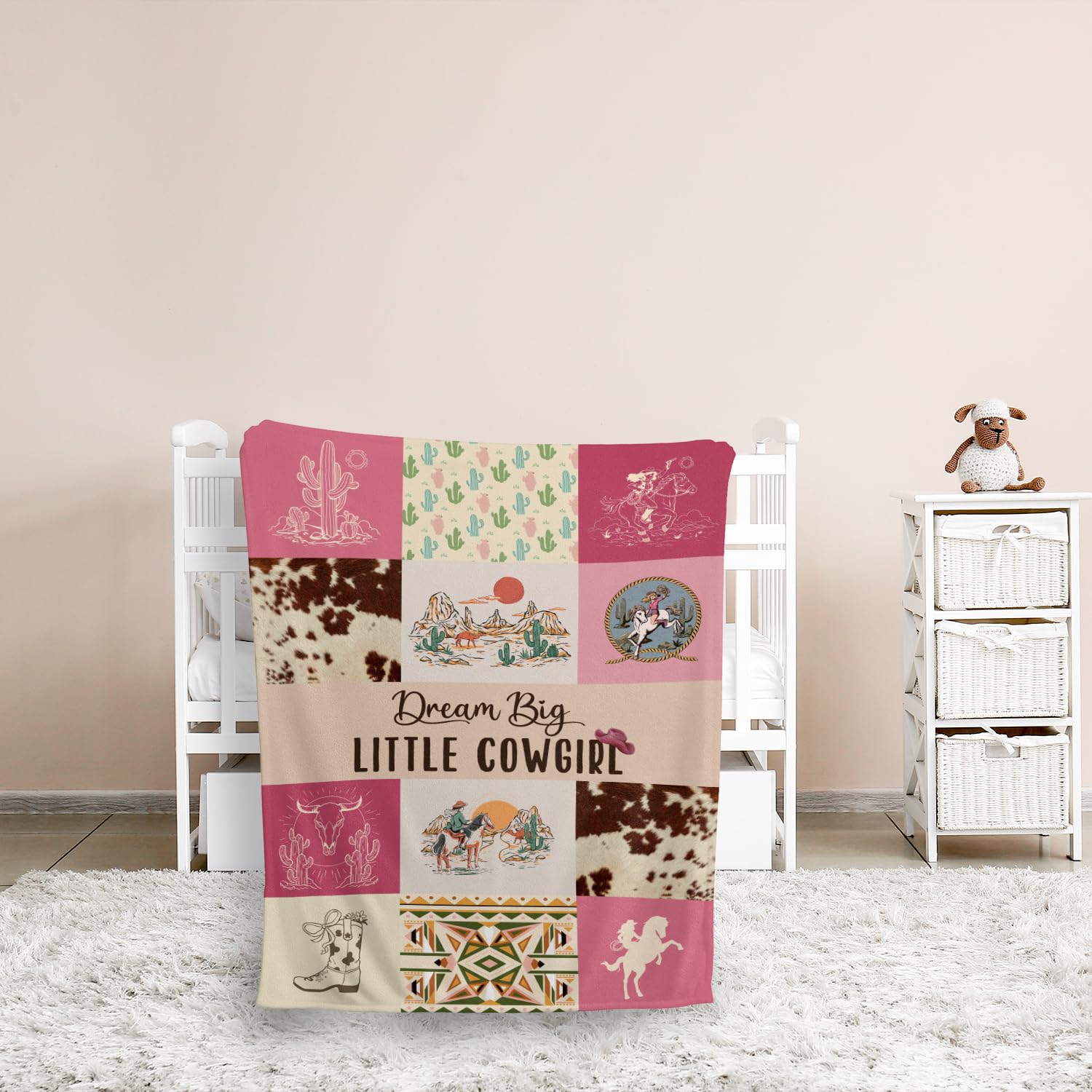 Locobird Western Blanket tummy time scene emphasizes comfort on play mats.