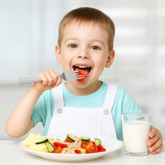 LOCONHA small forks with short tines ease self-feeding for beginners.