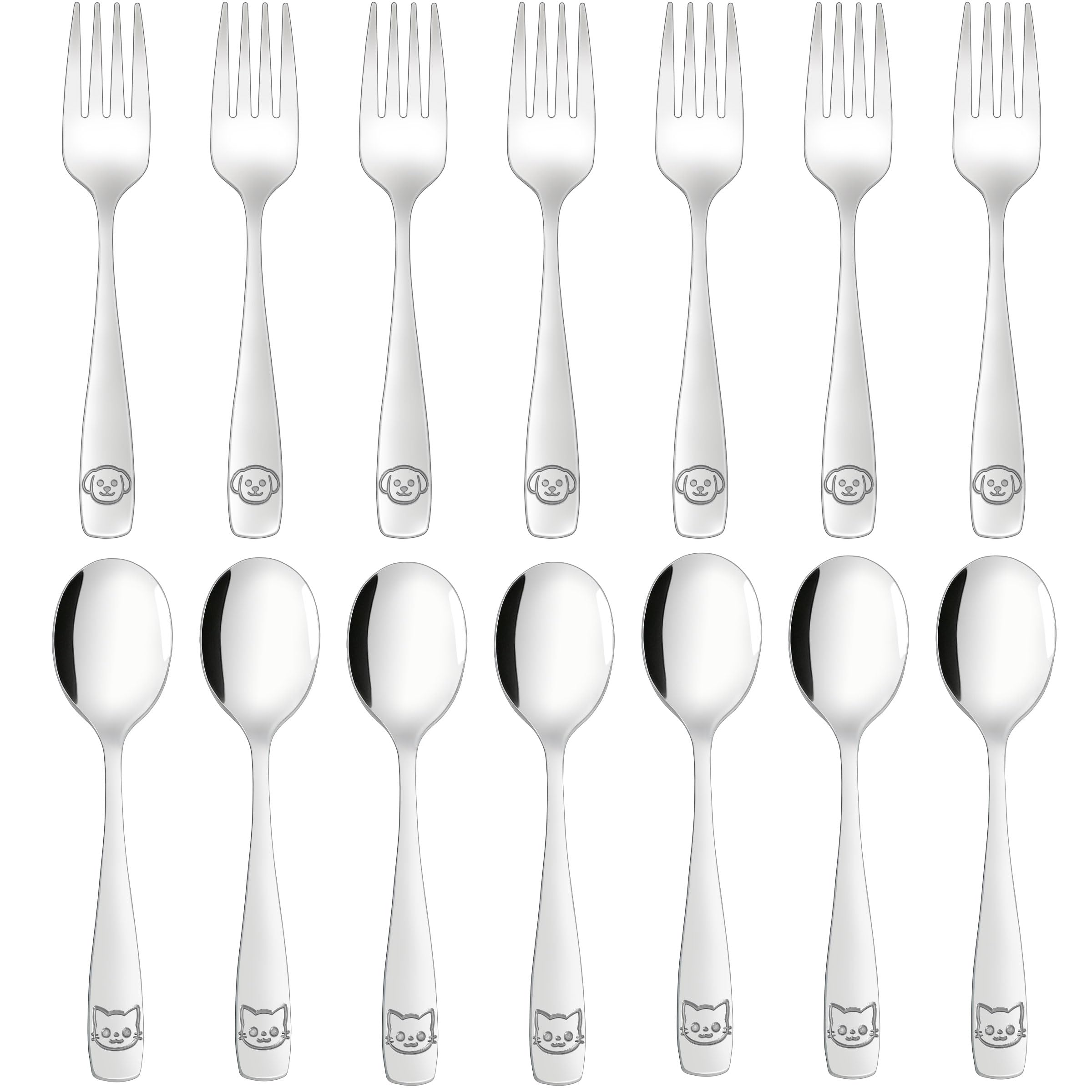 LOCONHA toddler utensils set 14 pcs dining collection supports independent feeding.
