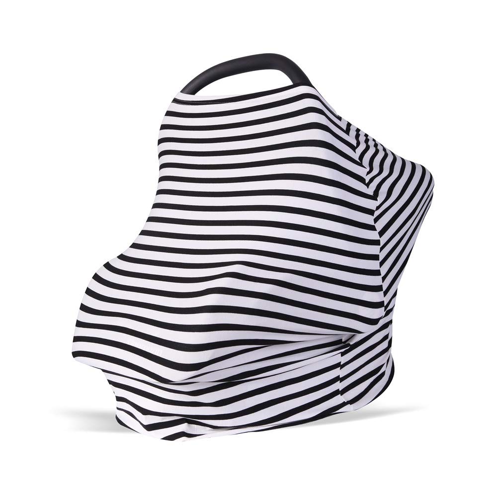 LOEKEAH stretchy nursing cover closeup highlights flexible fabric for comfortable feeding privacy.