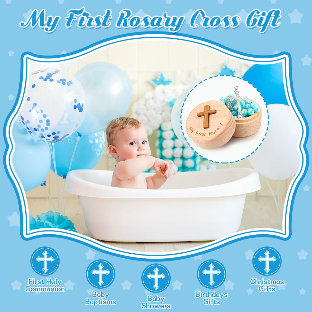 Loetere wall-hanging rosary blue, versatile décor and spiritual reminder.