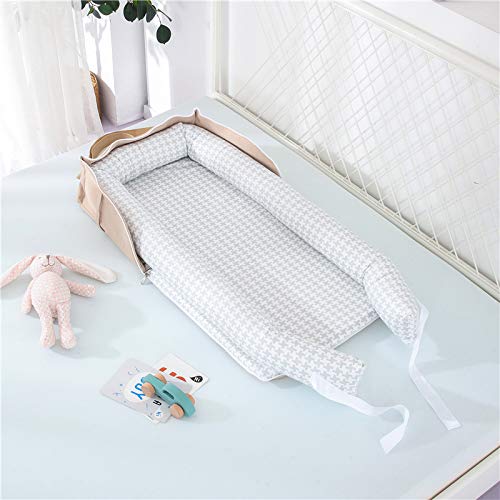 Loevin baby lounger lace-up tail strap enables front/back adjustability