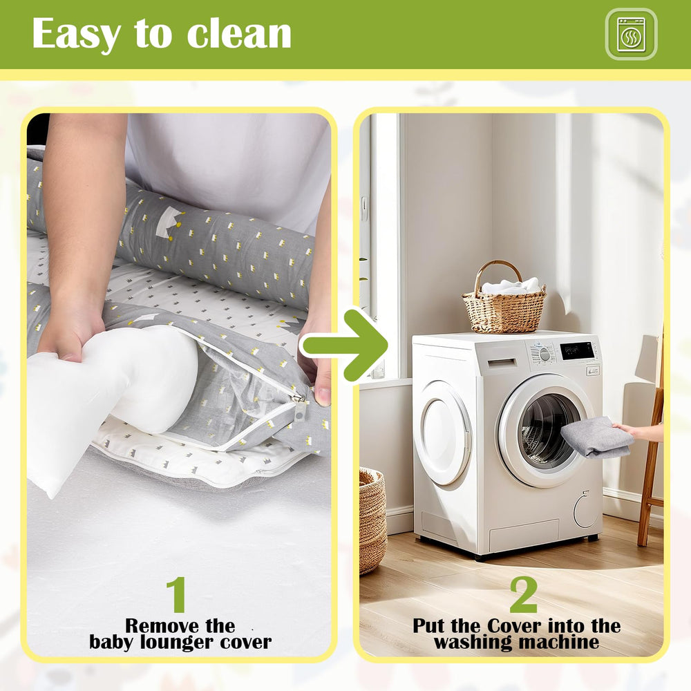 Loevin baby lounger removable cover for easy cleaning