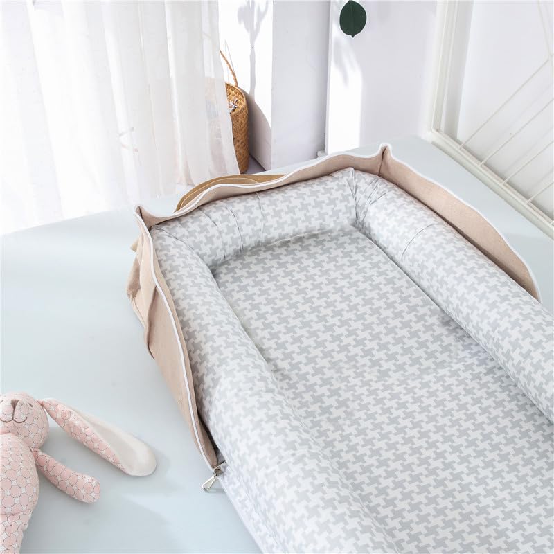 Loevin baby lounger soft cotton surface promotes baby comfort