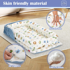 Loevin Baby Lounger lace-up design detail offers adjustable fit