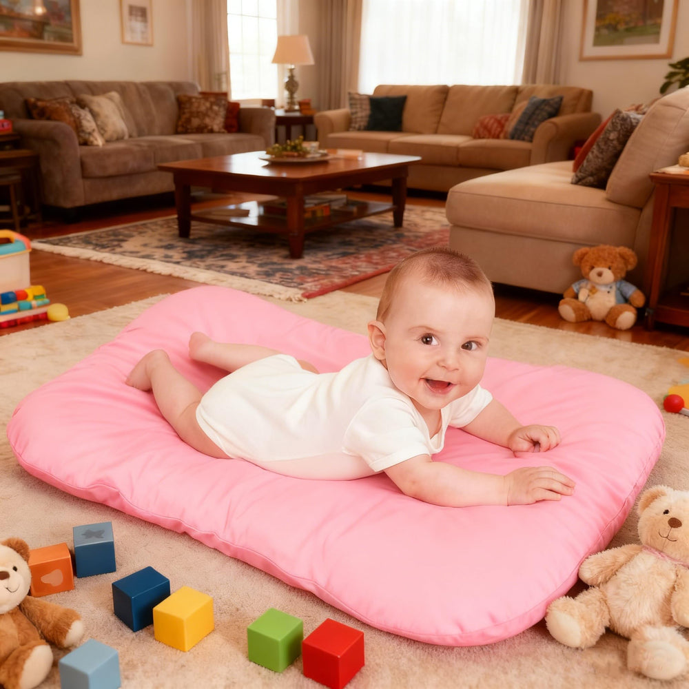 Loevin Baby Lounger newborn usage pose showing close contact and supervision