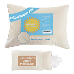 Lofe Organic Pillow shell closeup highlighting skin-friendly unbleached cotton.