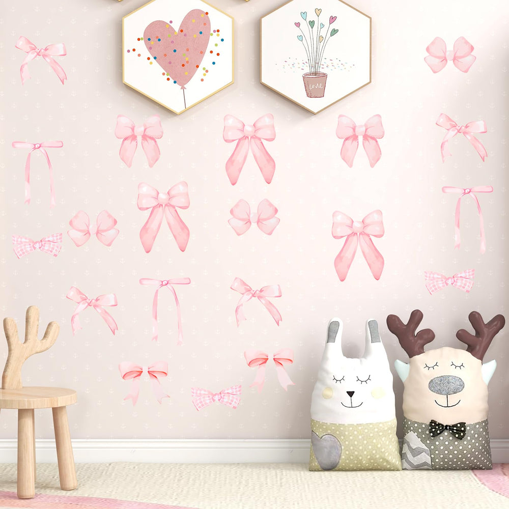 Loghohu versatile decor ideas for windows, walls, and notebooks with bow decals.