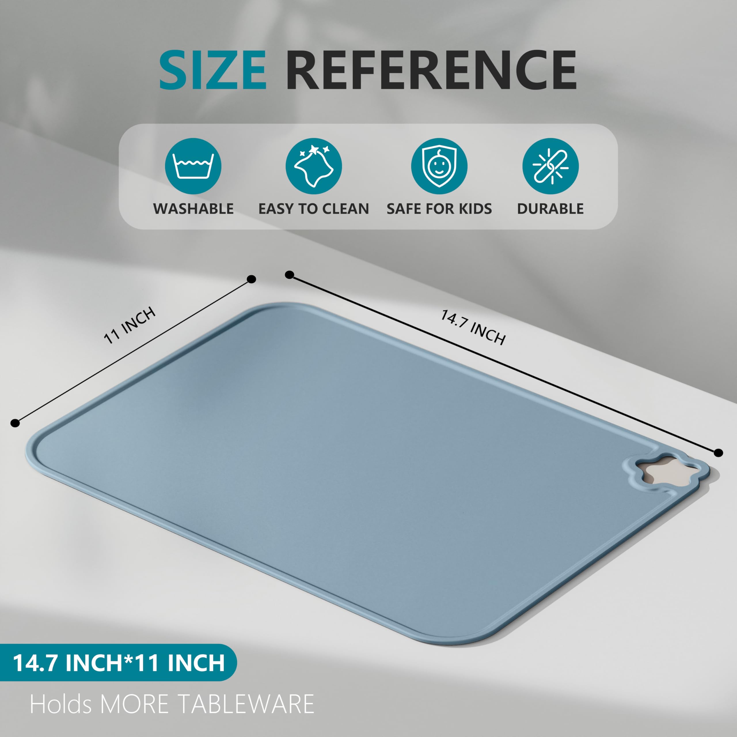 Login Life silicone placemat raised edge preventing spills during toddler meals