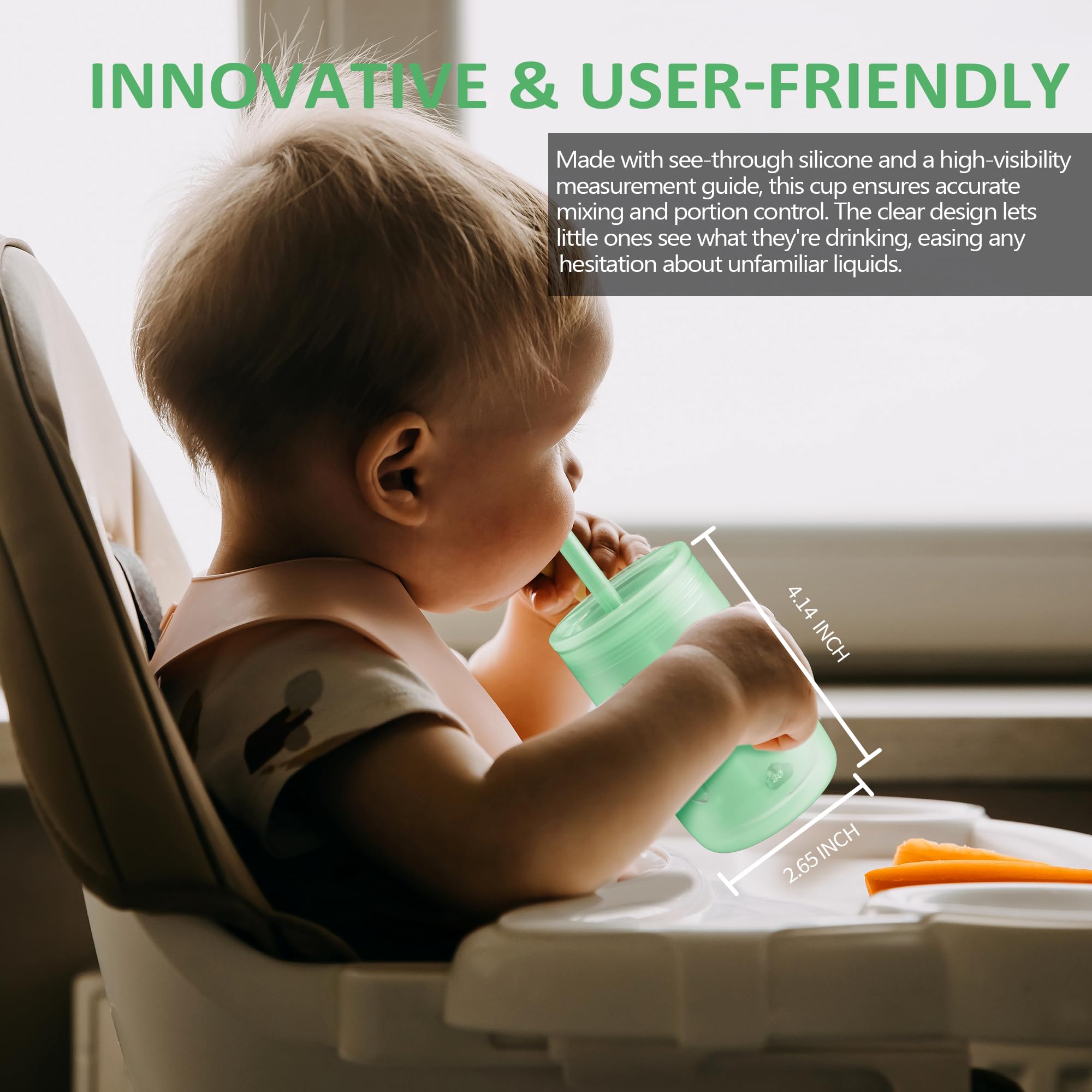 Login Life sippy cup straw lid shows easy-access sipping for toddlers