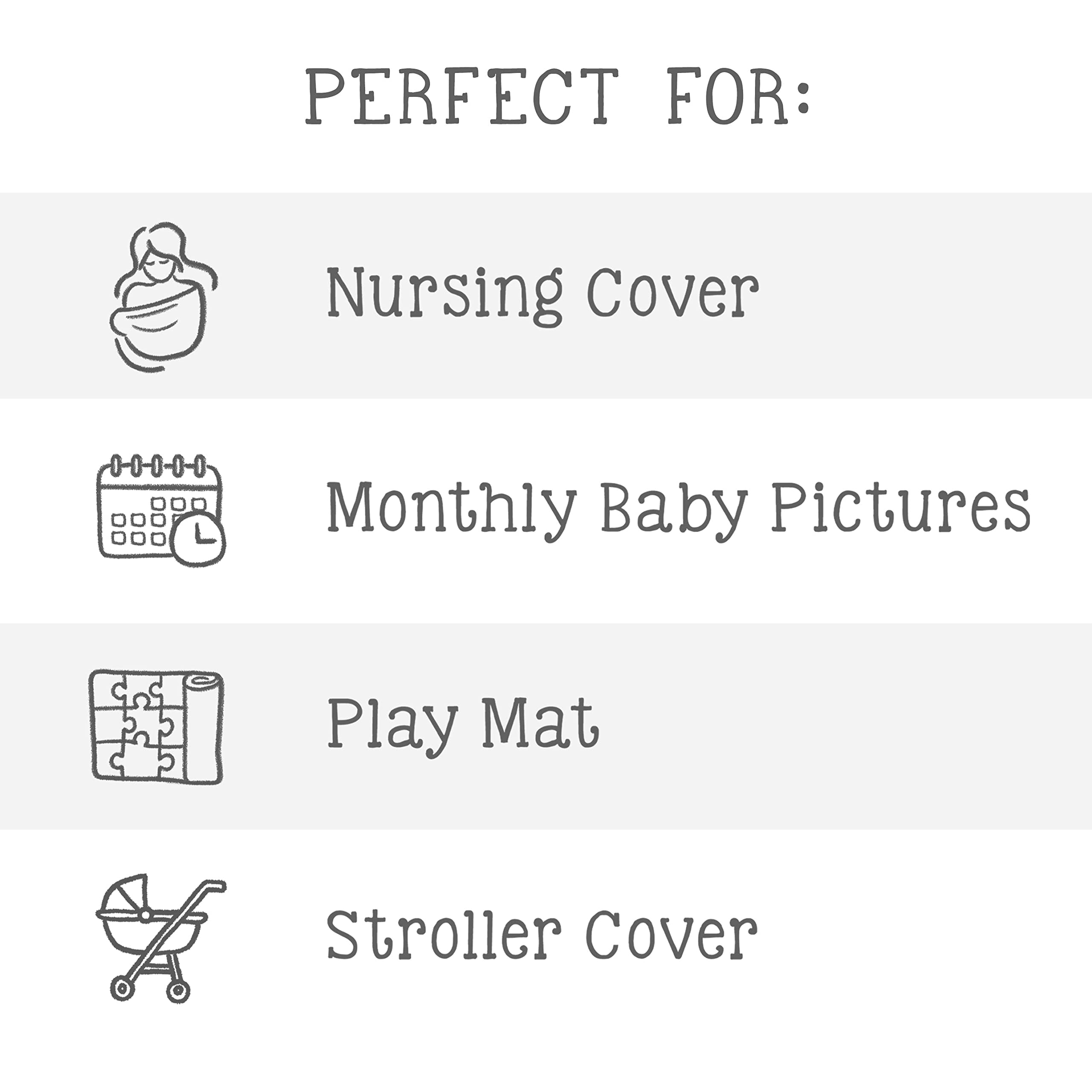 LOGOVISION DND milestone blanket shown with baby for cozy photo sessions