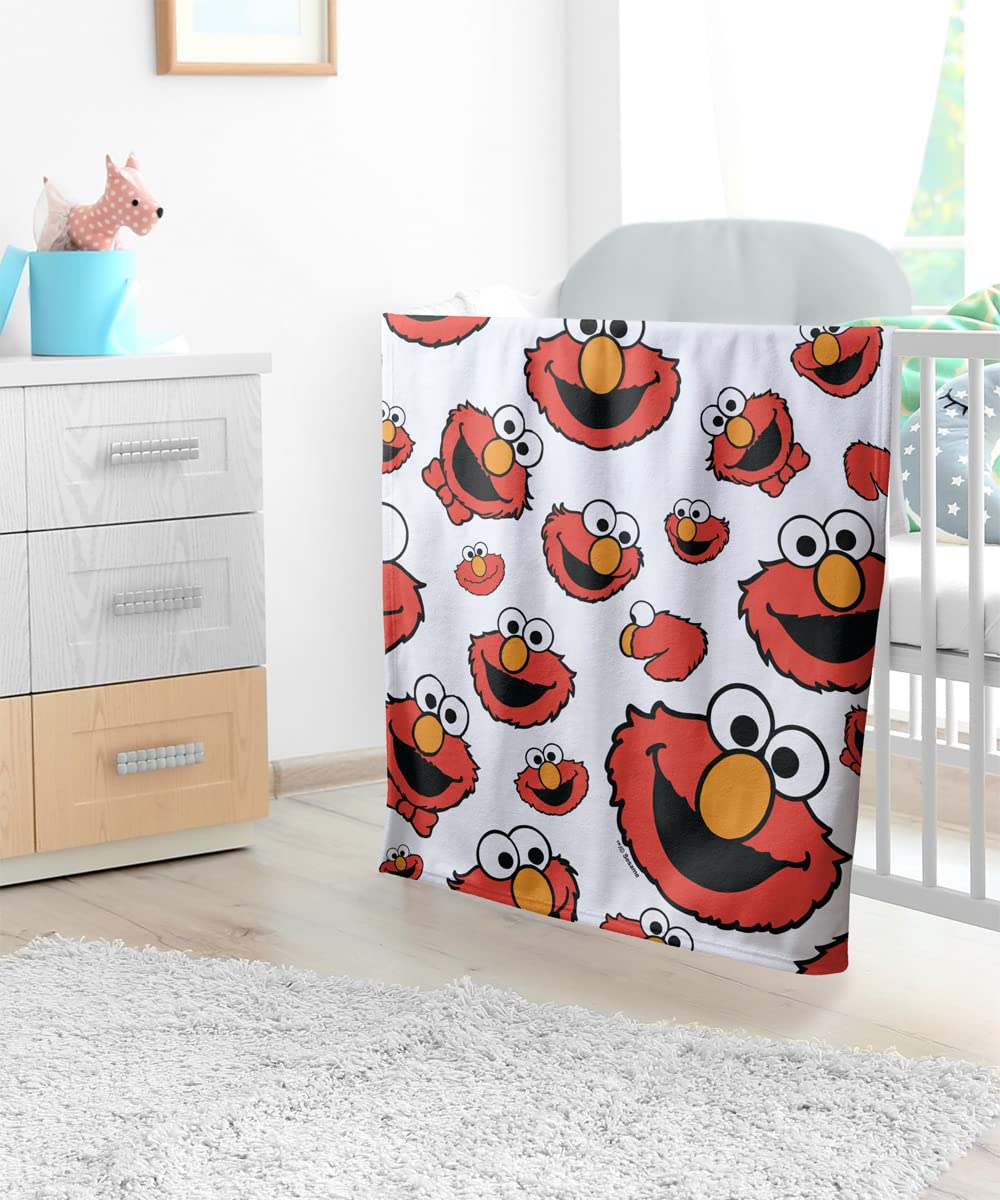 LOGOVISION officially licensed Elmo blanket; hand-printed art adds lasting charm.