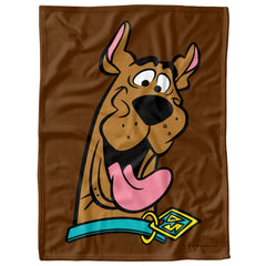 LOGOVISION Scooby Doo lightweight baby blanket fabric close-up showing soft, breathable texture.