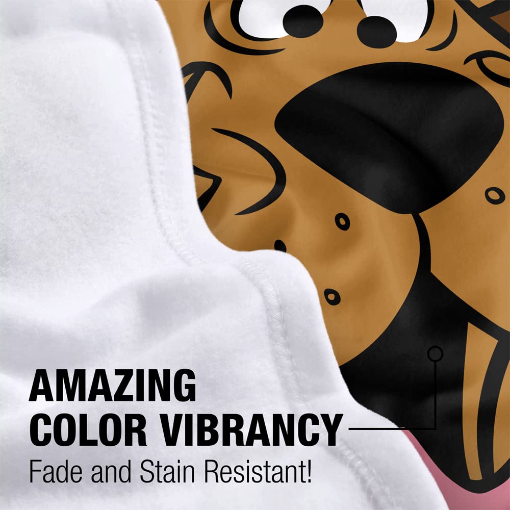 LOGOVISION Scooby Doo lightweight baby blanket on stroller setup for on-the-go snuggles.