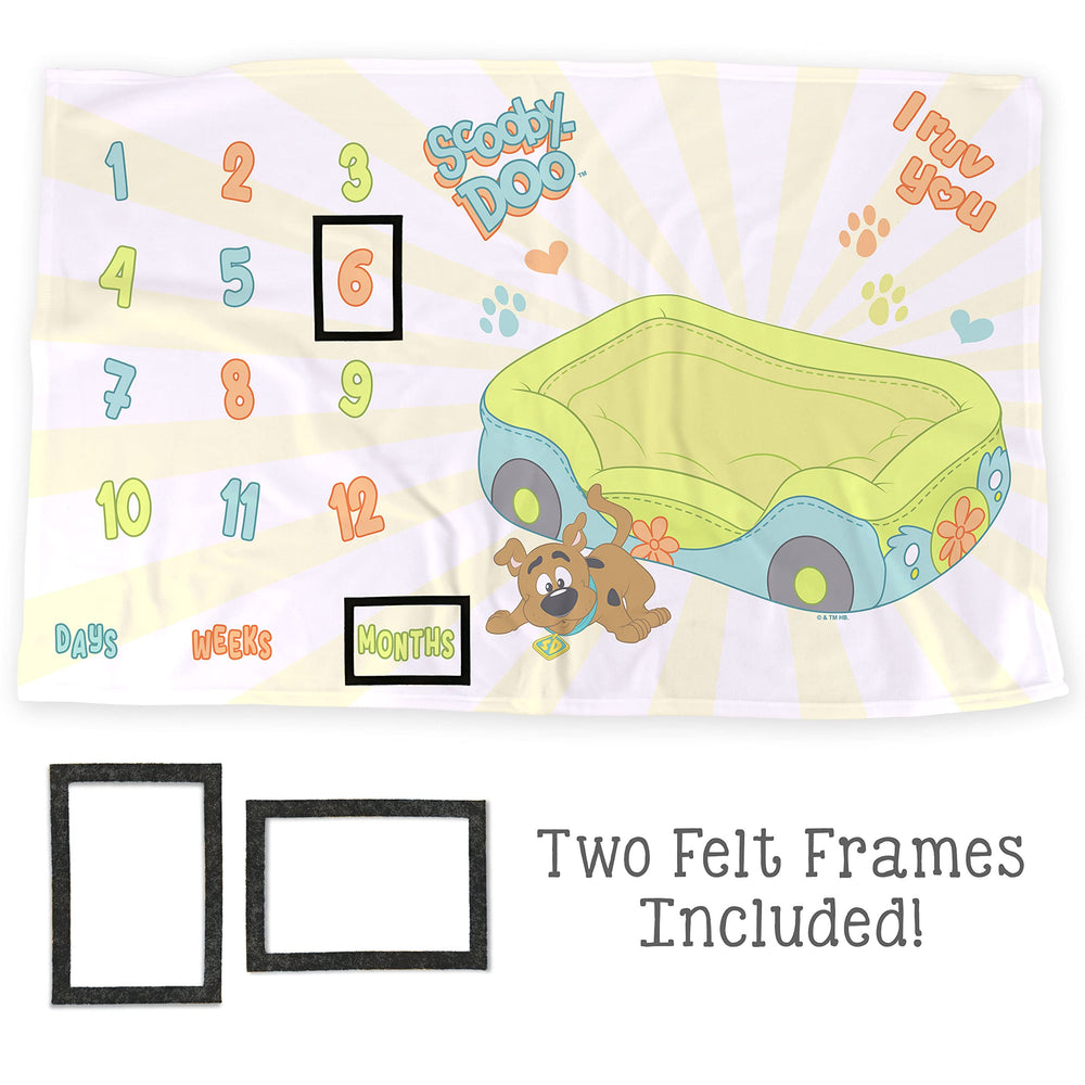 LOGOVISION Scooby-Doo milestone blanket 36x58 provides spacious photo layouts