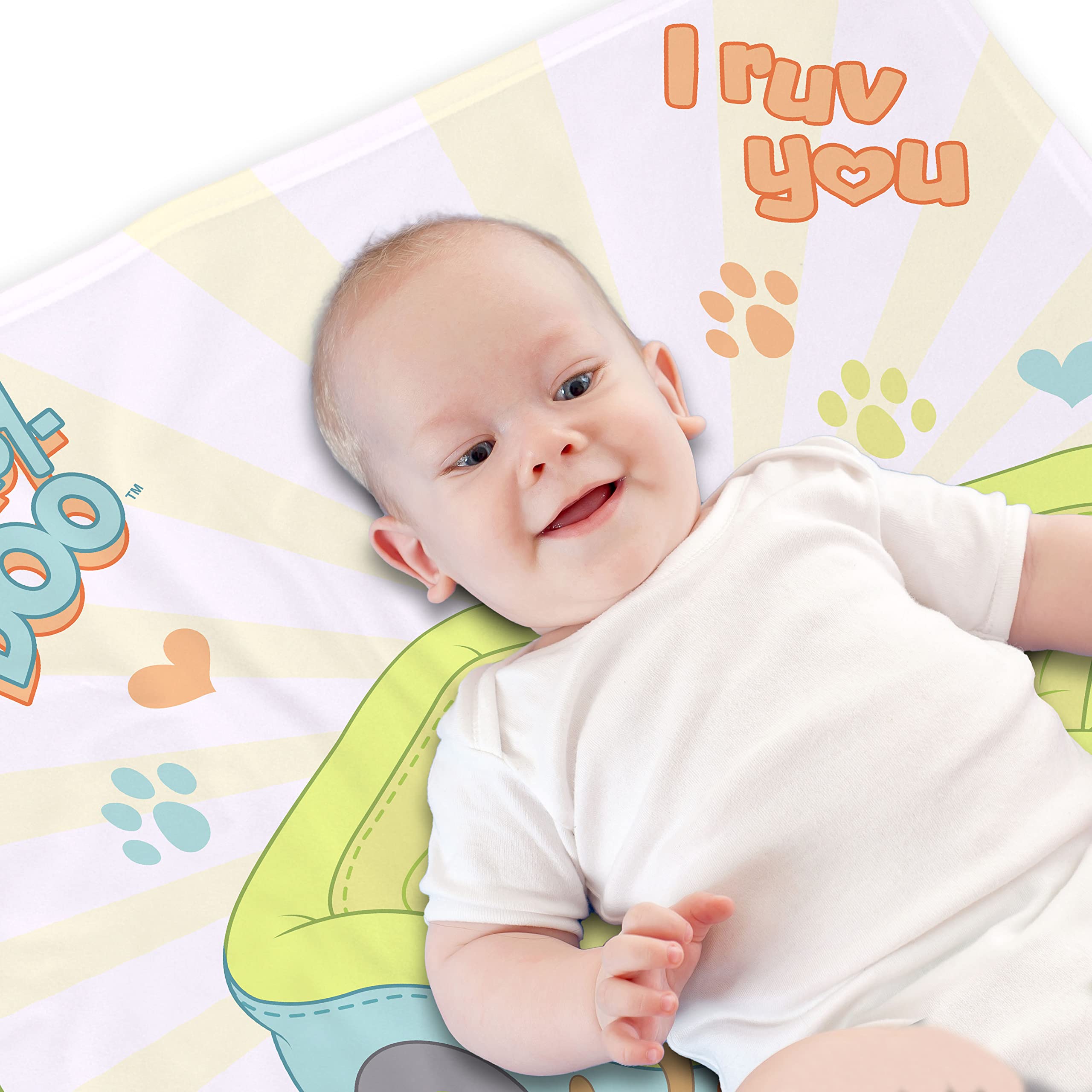 LOGOVISION Scooby-Doo milestone blanket with felt frames highlights milestones clearly