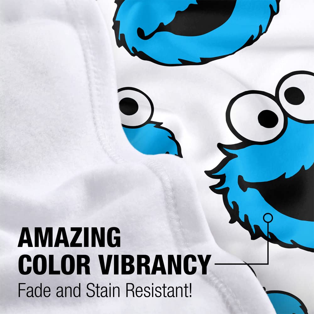 LOGOVISION Sesame Street baby blanket in crib use featuring breathable fabric and comforting design.