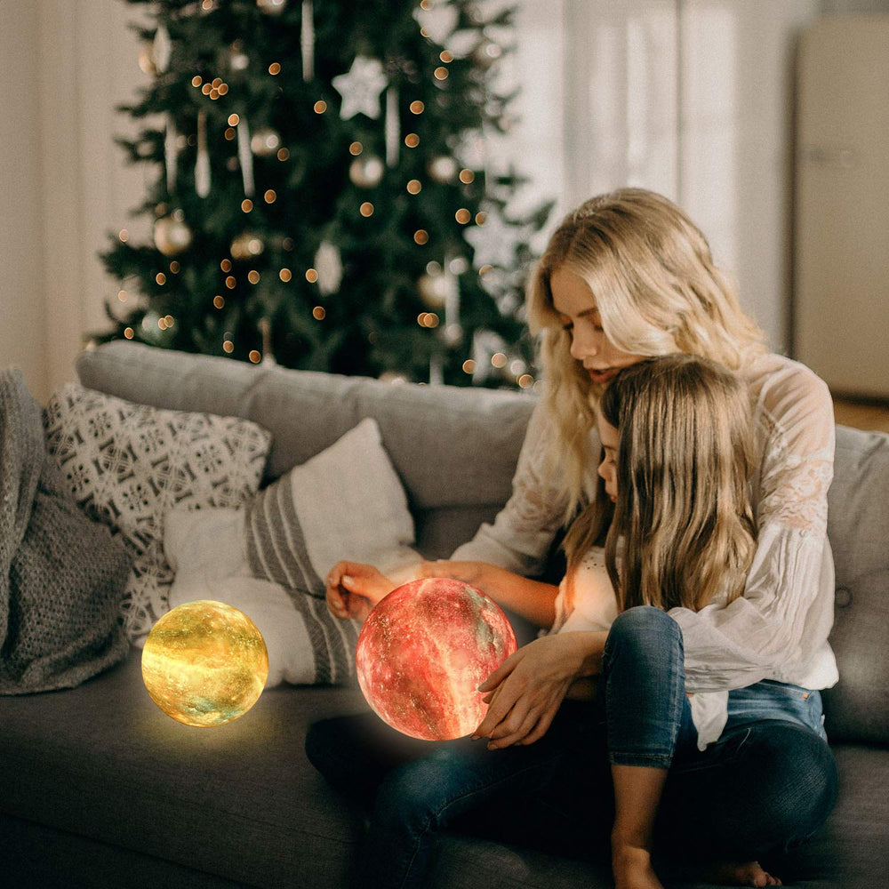 LOGROTATE Moon Lamp color spectrum showcases 16 hues for cozy or vibrant mood lighting.