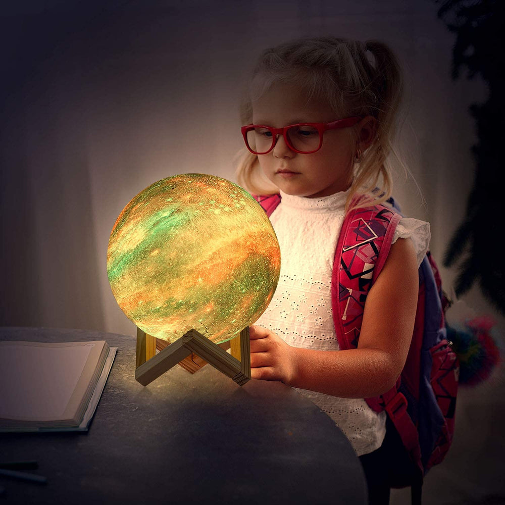 LOGROTATE Moon Lamp serves as a versatile photography prop for moody portraits.