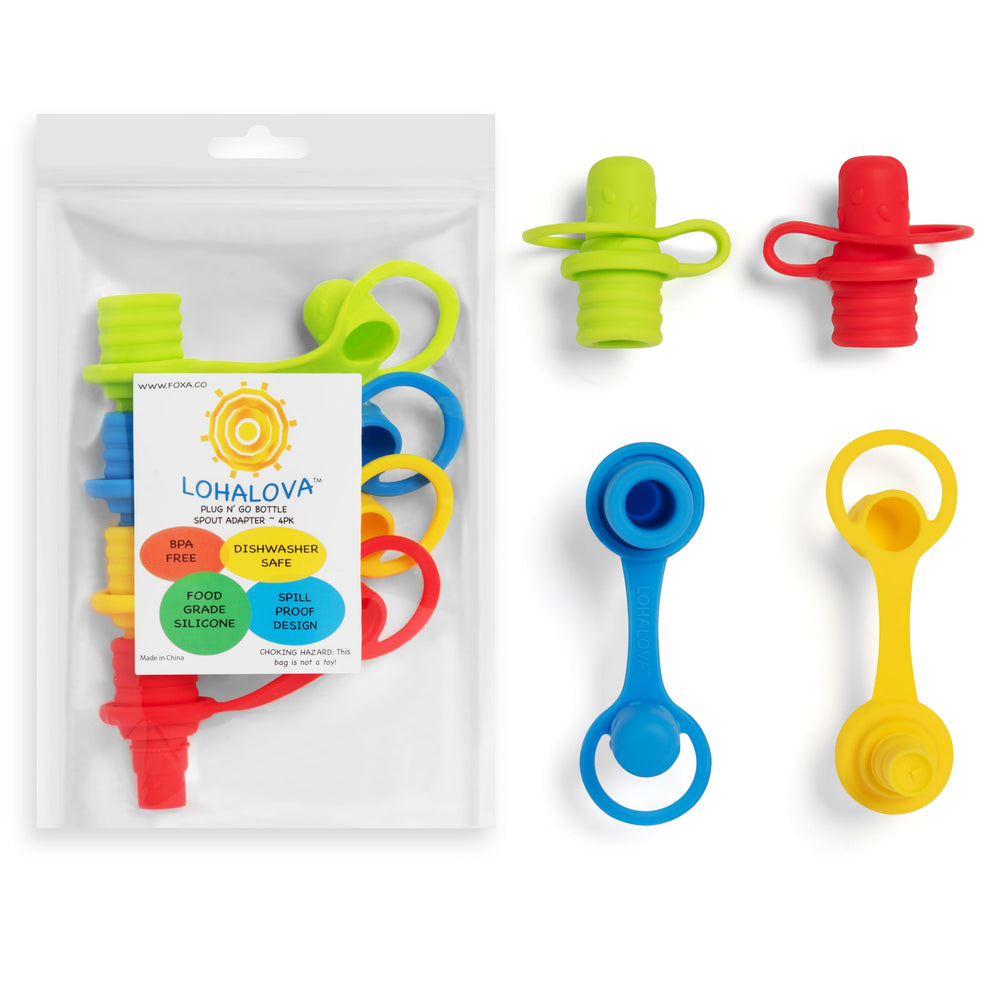 Lohalova spill-proof spout top red closeup for mess-free hydration