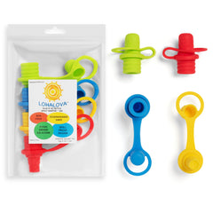 Lohalova spill-proof spout top red closeup for mess-free hydration