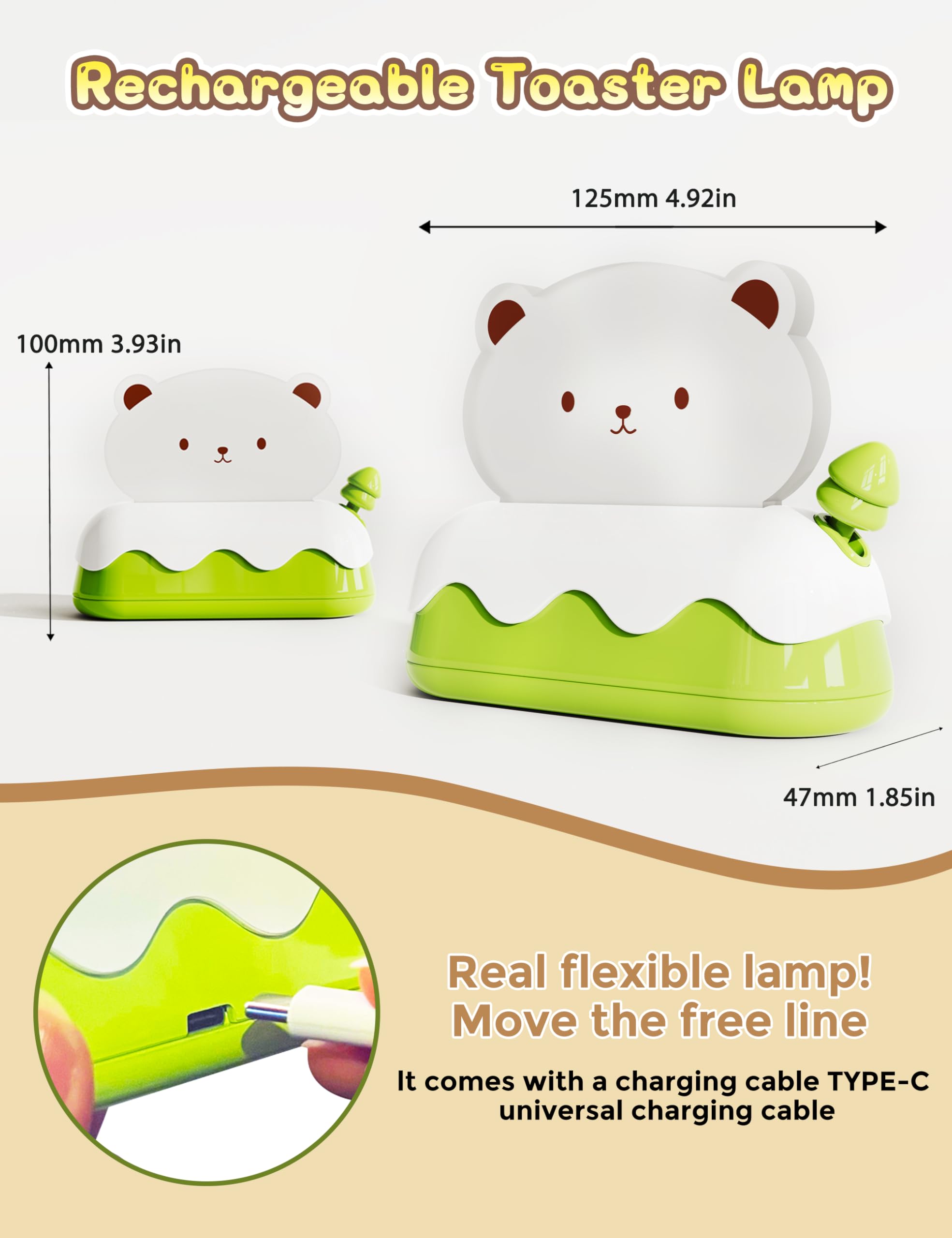 LOHAS LED night light decor for nursery, bedroom, or desk.