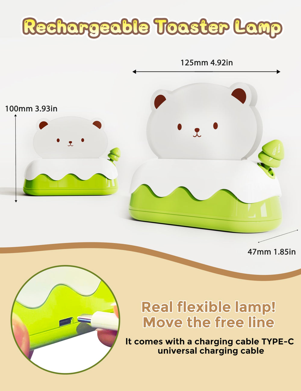 LOHAS LED night light decor for nursery, bedroom, or desk.