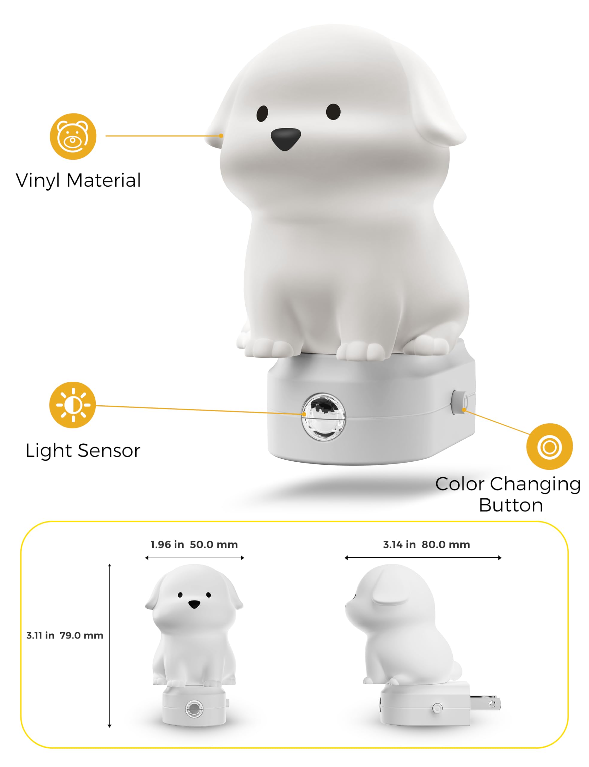 L LOHAS LED Puppy Night Light durable kid-friendly design