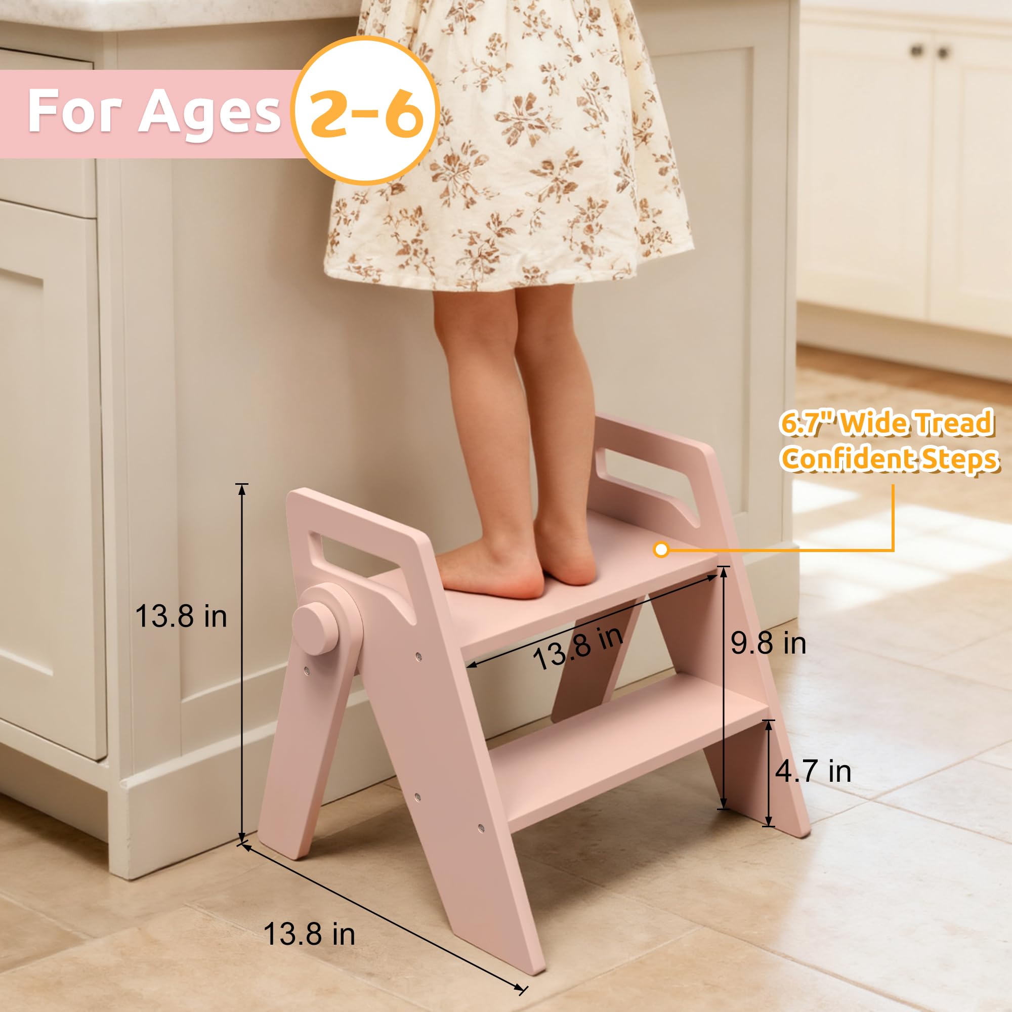 LOHASOK child-safe non-toxic paint finish ensures a gentle, durable look.