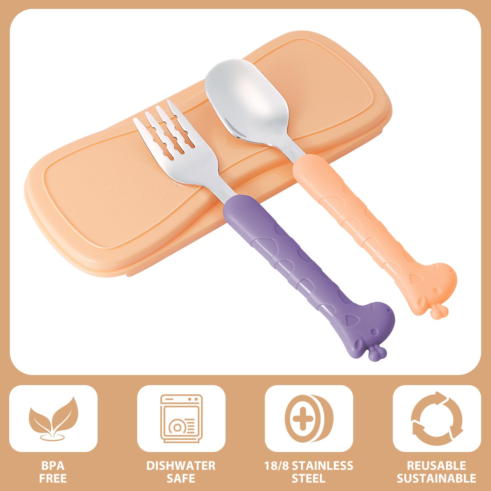 lohodo travel case keeps toddler silverware clean and ready for on-the-go meals
