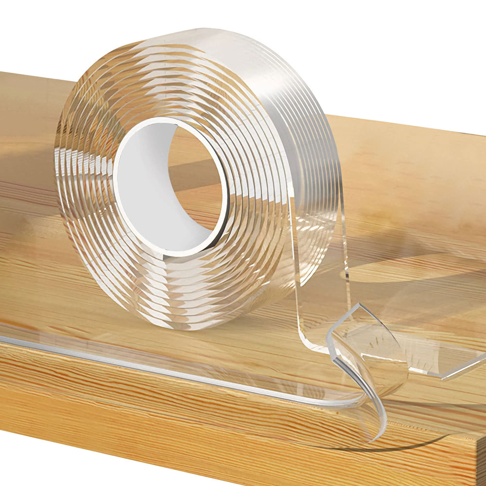 Loiion clear edge strip demonstrates transparent profile preserving furniture look while protecting kids.