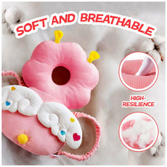 Loisdaro baby head protector crawling pose image demonstrates lightweight design for easy mobility.