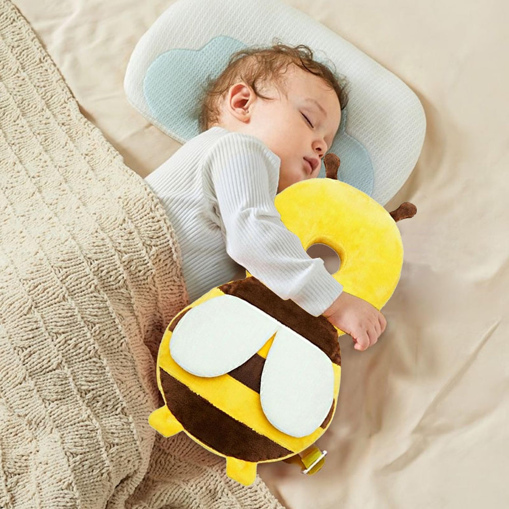 Loisdaro head and back protection cushions during bumps.