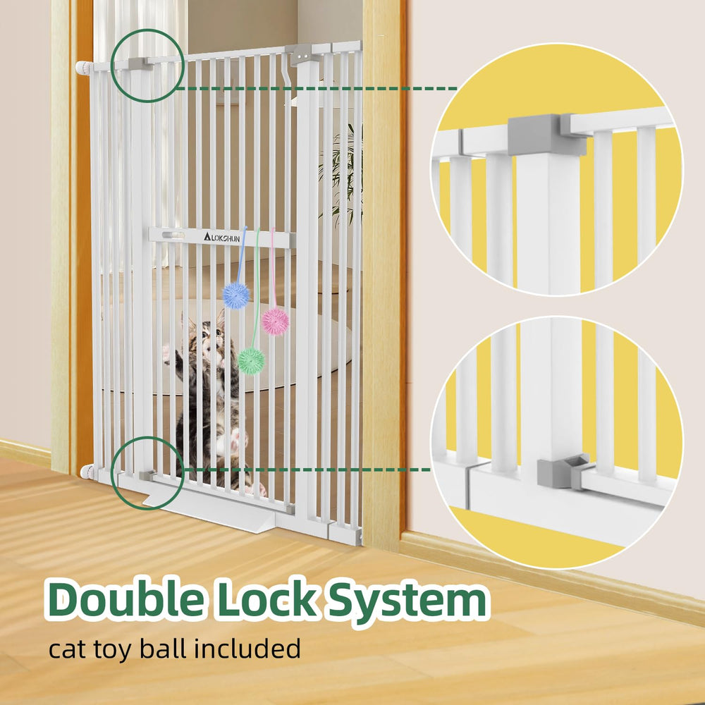 Lokshun gate width compatibility showing 30-38 inch openings.