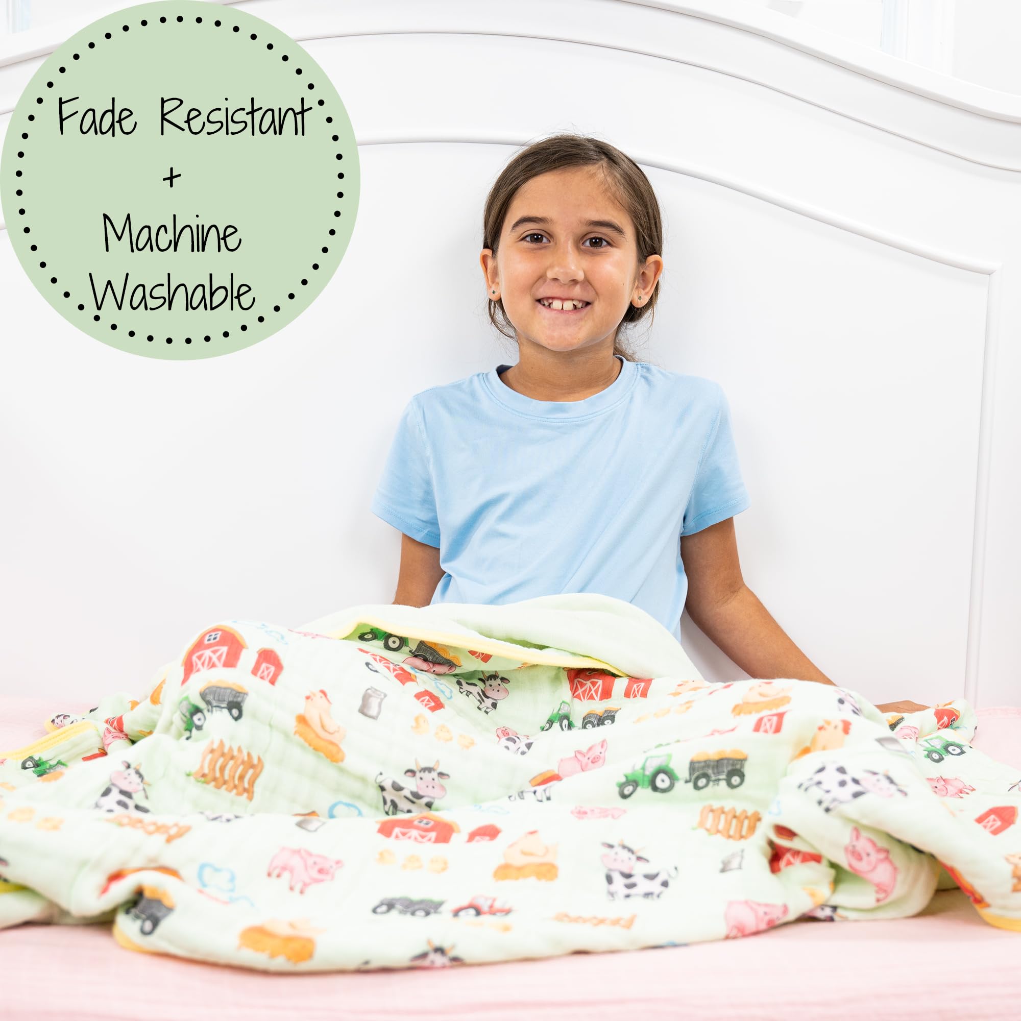 LollyBanks OEKO-TEX certified muslin ensures safety and softness through washing.
