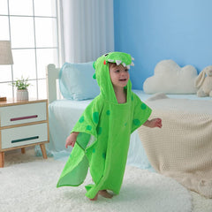 LOLANTA crocodile hooded towel outdoors, provides sun protection and playful style.