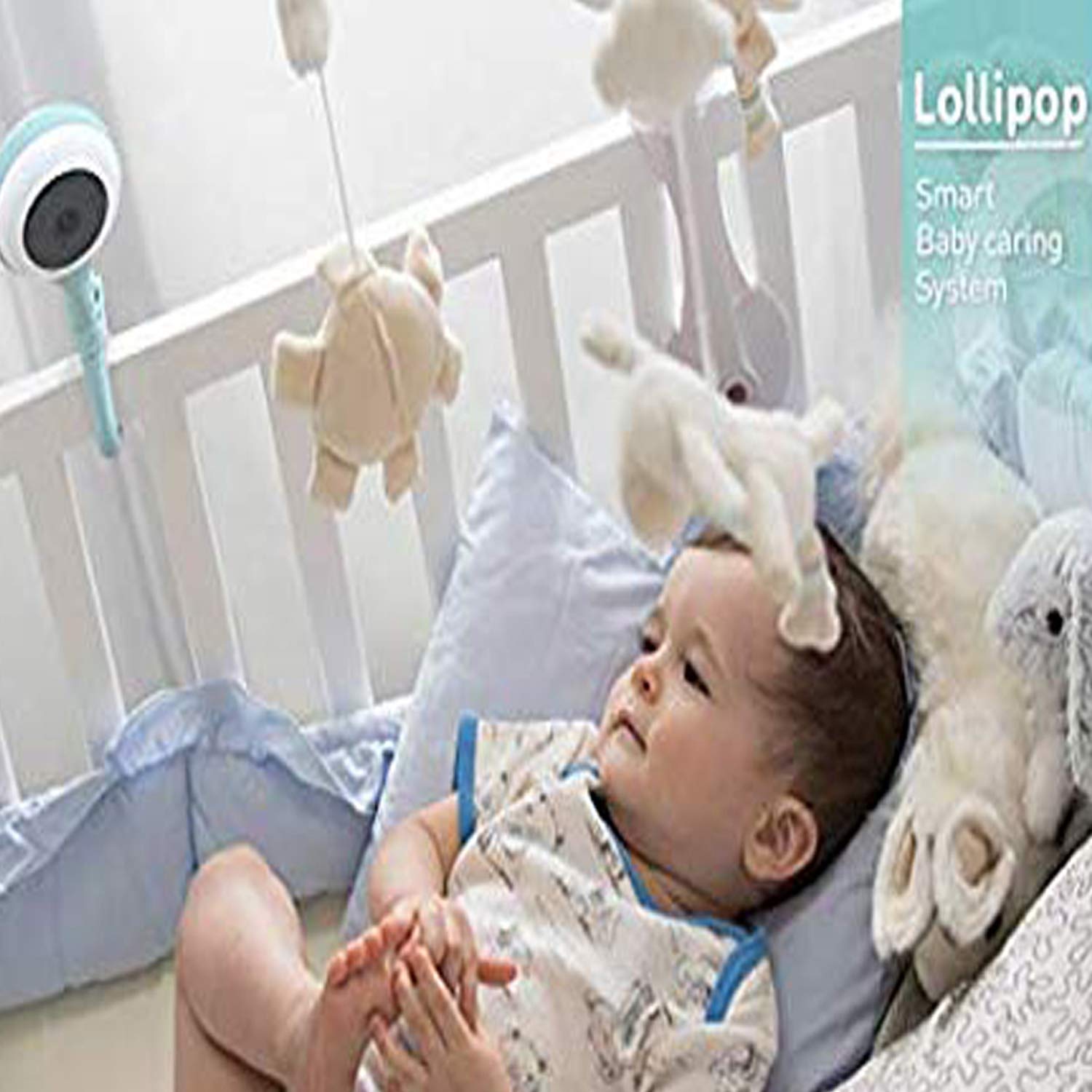 Lollipop cross-detection border helps you track crib movements.