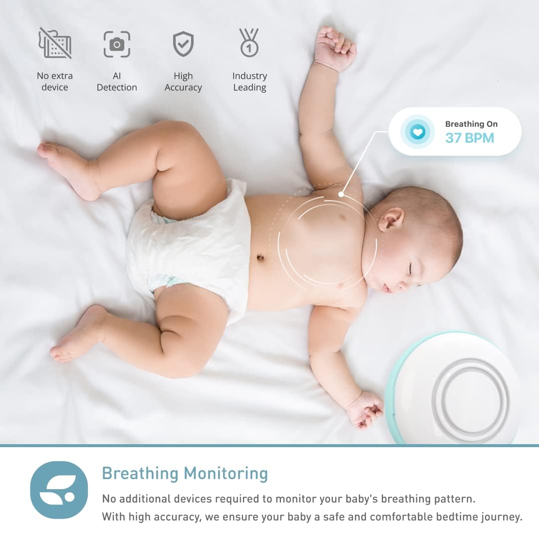 Lollipop Baby Monitor cross-detection tracks crib movements within a safe border.