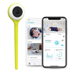 Lollipop Baby Monitor Pistachio live view lets you watch baby from anywhere in 1080p clarity