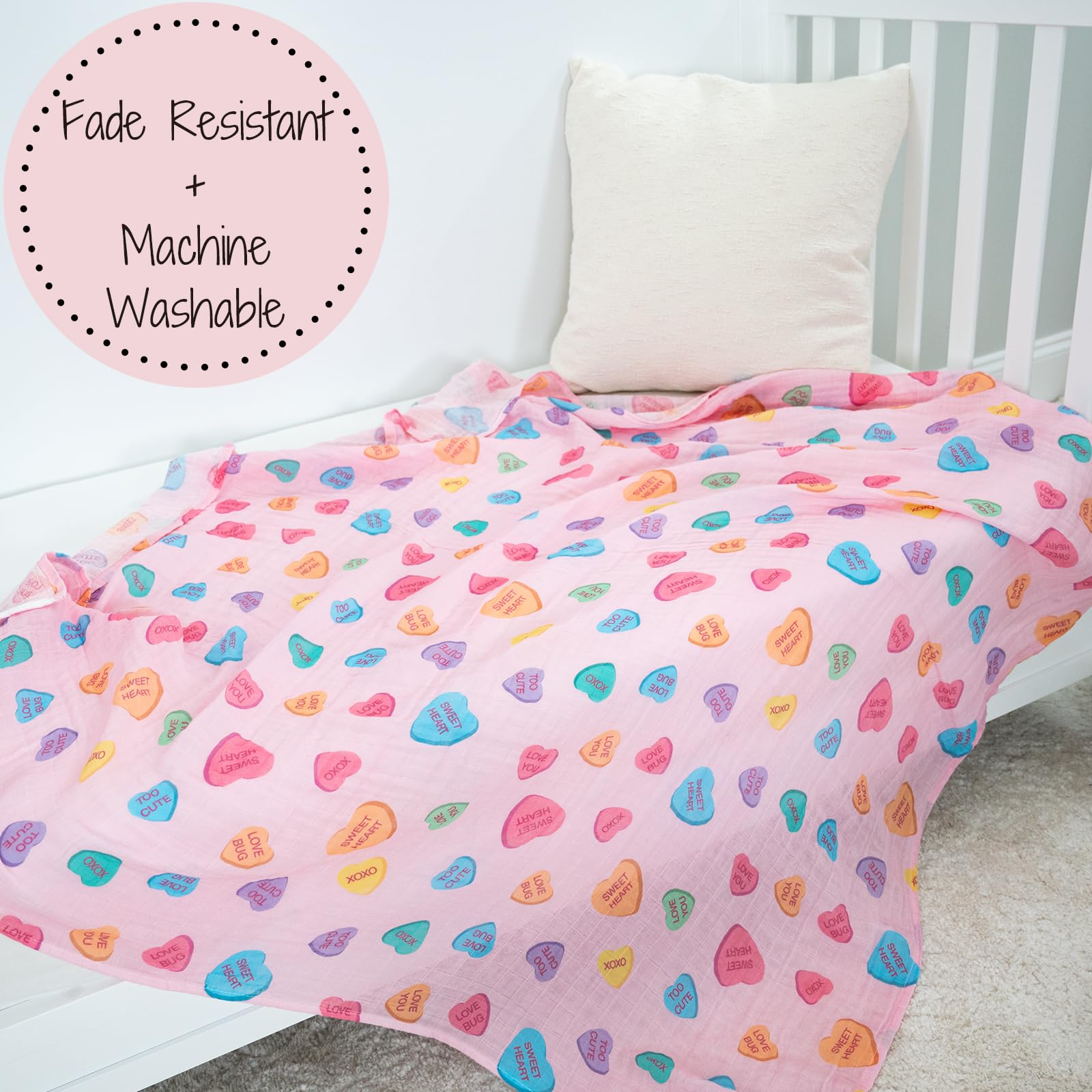 LollyBanks baby blanket fits diaper bags for on-the-go snuggles and messes.