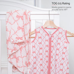 LollyBanks sleep sack bottom design allows leg movement for play and sleep.