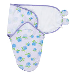 LollyBanks baby swaddle Hydrangea print fabric—soft organic cotton for soothing newborn comfort