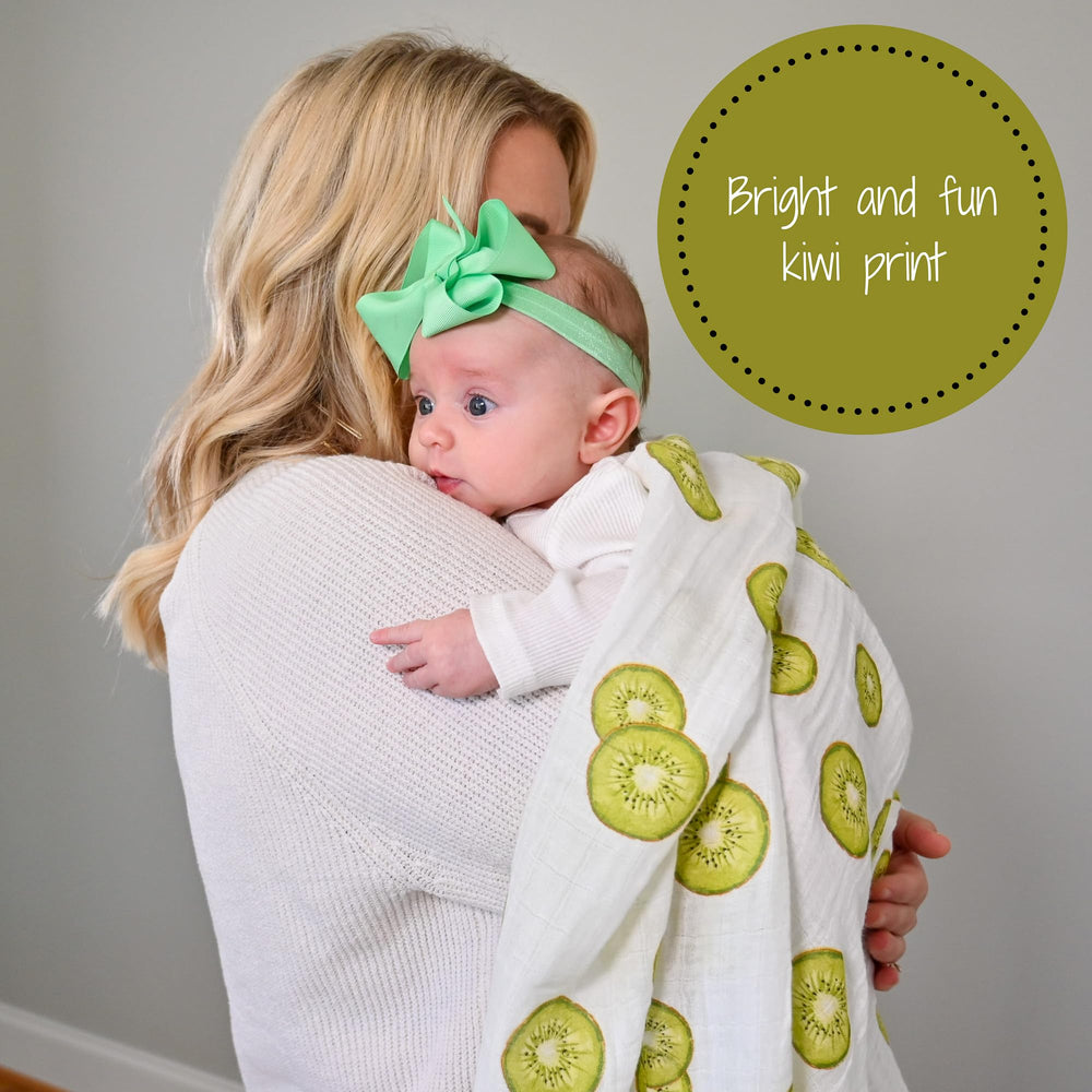 LollyBanks baby blanket stored in a diaper bag for quick cleanups.