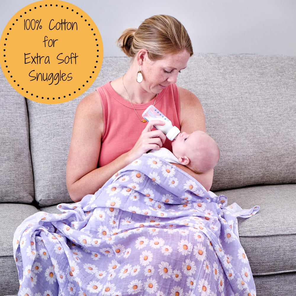 LollyBanks cotton muslin texture close-up highlights breathable, lightweight fabric for all-day comfort.