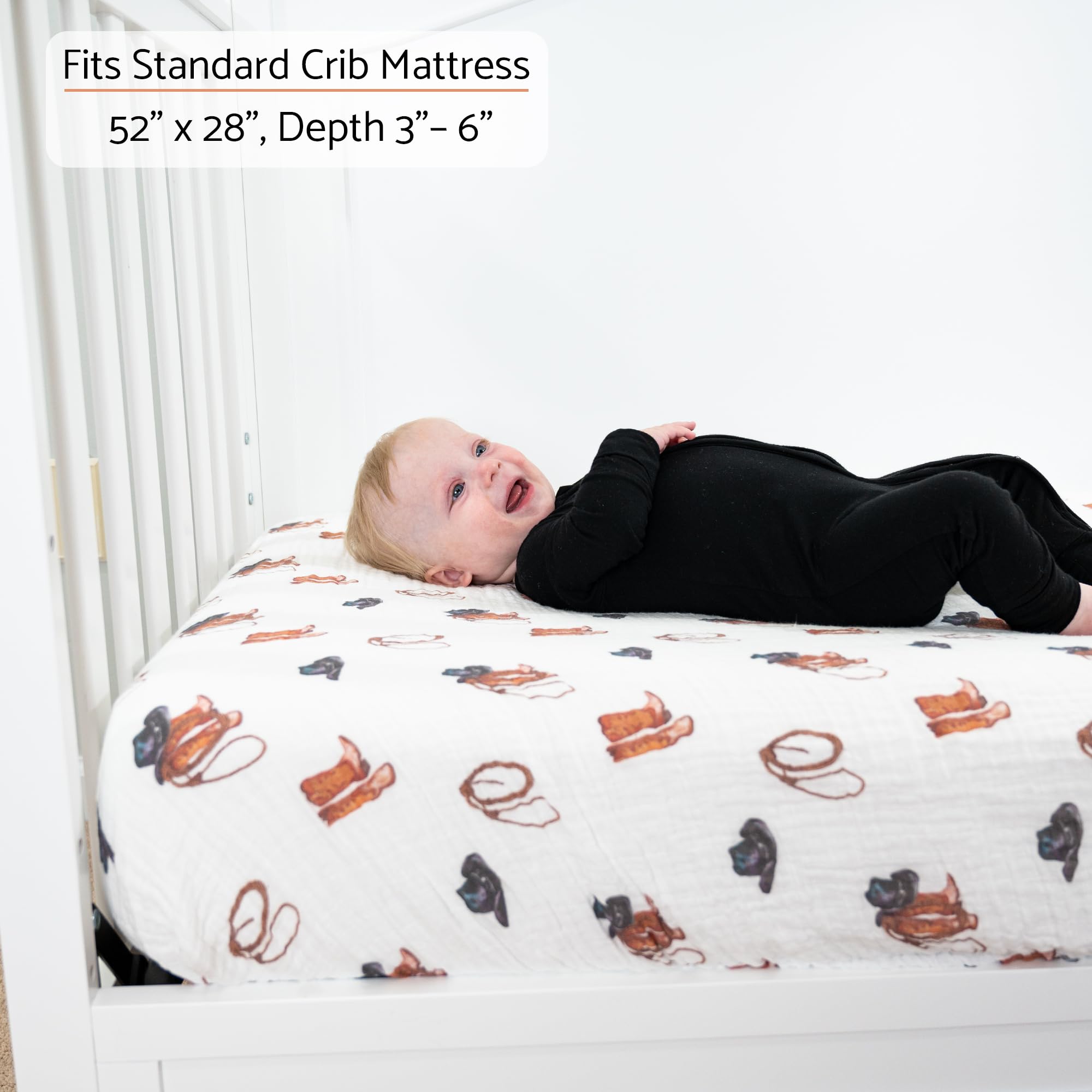 LollyBanks machine-washable crib sheet offers quick drying and easy nursery cleanup
