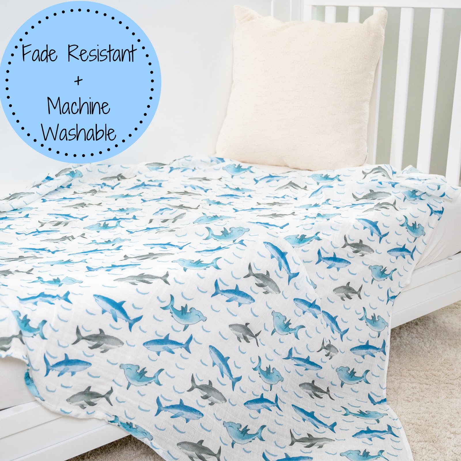 LollyBanks machine-washable muslin blanket for easy daily care