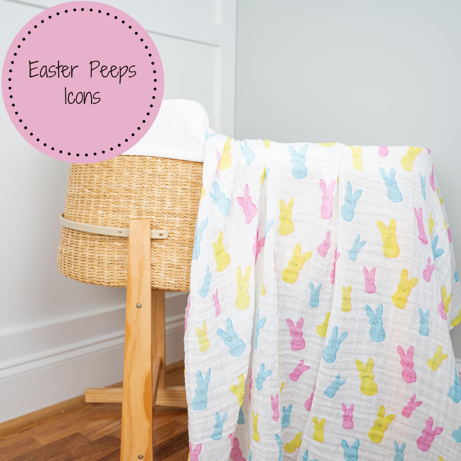 LollyBanks machine-wash care swaddle, easy-care fabric stays soft after washes.