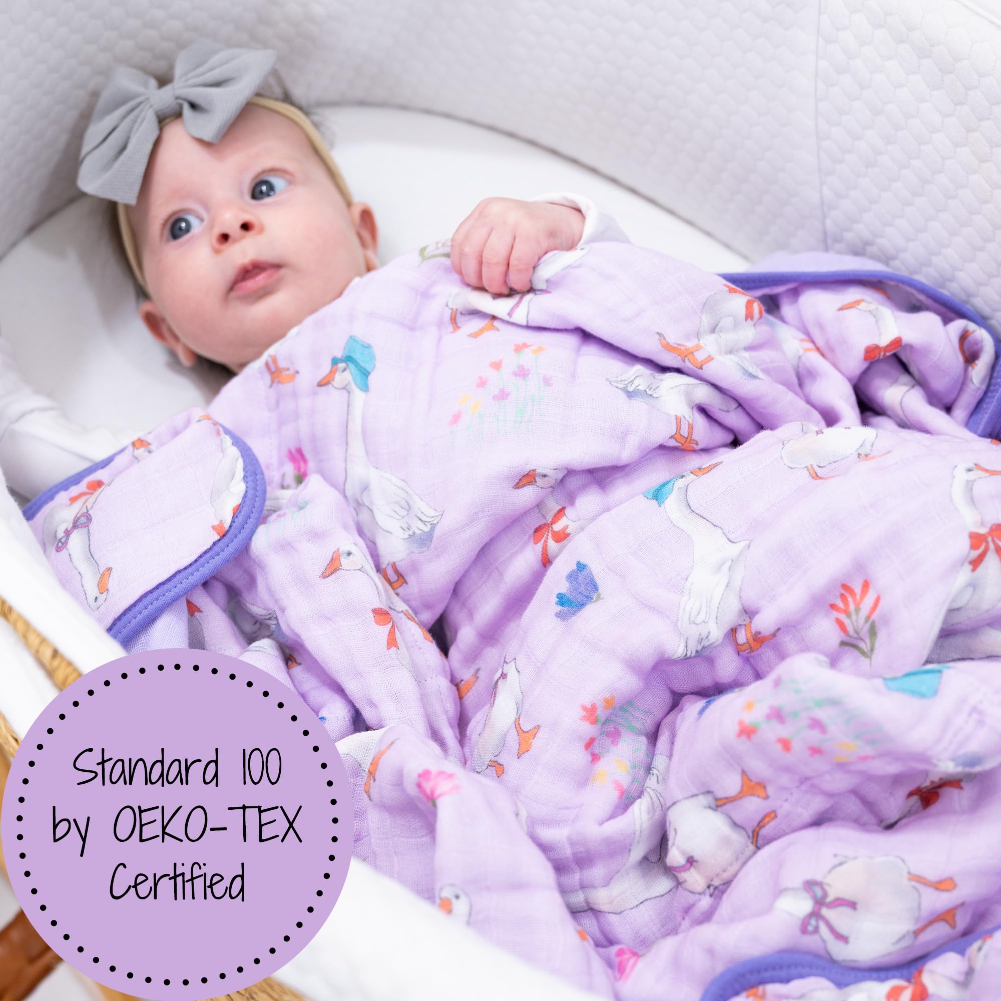 LollyBanks machine washable muslin blanket designed for easy care