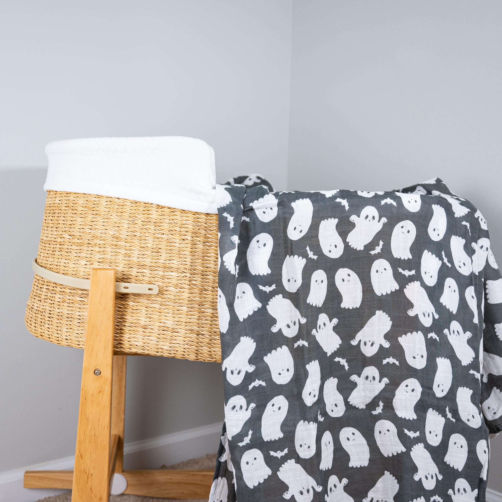 LollyBanks machine-washable swaddle softens with every wash.