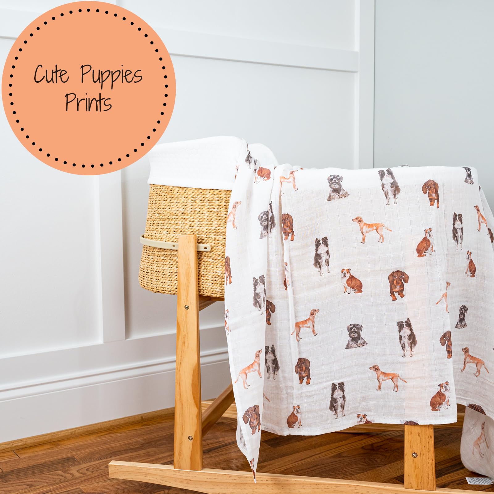 LollyBanks machine-washable swaddle blanket simplifies cleanup after spills and messes
